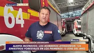 Alerta incendios: Los Bomberos atendieron 134 siniestros forestales en los primeros 15 días del año