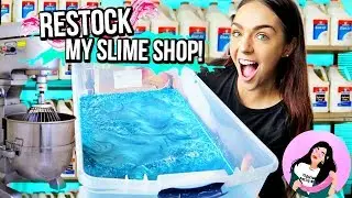RESTOCK MY SLIME SHOP WITH ME GIANT NICHOLE JACKLYNE RESTOCK!! 1,500 slimes!!