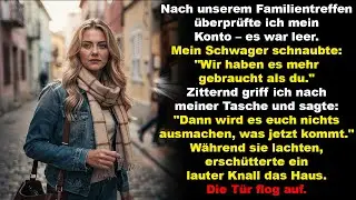Nach unserem Familientreffen überprüfte ich mein Konto – es war leer. Mein Schwager schnaubte …