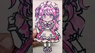 Paper doll diy handmade #asmr #diy #paperdoll #kawaii #viral #shorts