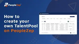 How to create your own TalentPool on PeopleZep