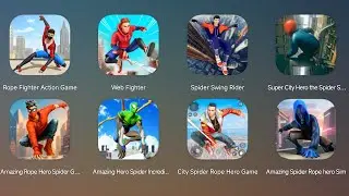 Rope Fighter Action Game,Web Fighter,Spider Swing Rider,City Spider Rope Hero,Amazing Rope Spider