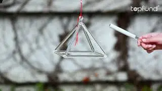 TOPFUND Crystal Singing Pyramid 6 inch with Artificial Leather Carrying Case.t.ly/x4IG
