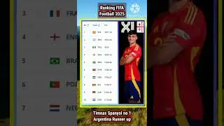 Update Ranking FIFA Terbaru 2025, timnas spanyol no 1 diikuti argentina #fifaranking #sepakbola