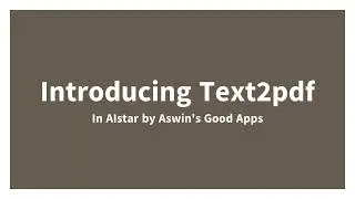 Transforming Text to PDF with AIstar | AI-Powered Solution | ChatGPT | Curious Aswin