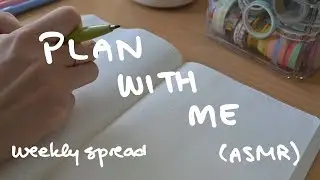 bullet journal weekly spread | plan with me | real-time | ASMR