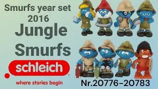 Smurf Collection - Schleich Jungle smurfs - 2016 - yearset