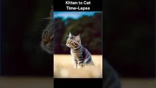 Time Lapse Kitten to Cat With AI #shorts