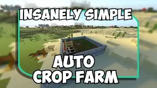 INSANELY SIMPLE Automatic Crop Farm for Minecraft Bedrock 1.19+