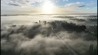 Ground fog over Burghfield's fields