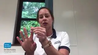 Calming hand for managing breathlessness