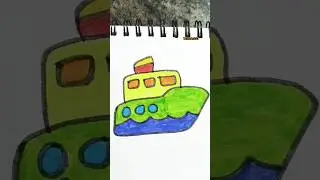 SIMPLE SHIP DRAWING #shorts #easydrawing #howtodraw #drawing #drawingtutorial #advik #easy #ytshorts