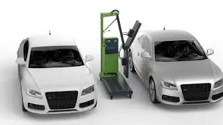 HotBro No.2 Mobile Paint Curing Lamp drying clear lacquer on door panel just takes 3-4mins