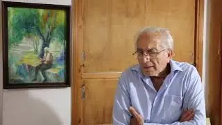Sacred Mountains & Spring by artist painter Joseph Matar  Masterpiece art painting Pastoral intimacy