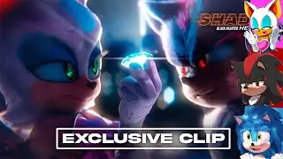 MovieSonic, MovieShadow and Rouge the bat reacts to shadow black hearted hero.