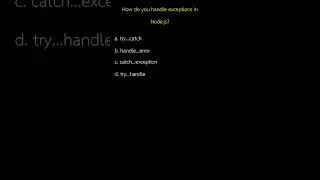 How do you handle exceptions in Node js