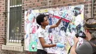 Philadelphia Visual Artist Nile Livingston Installs Wheatpaste Mural