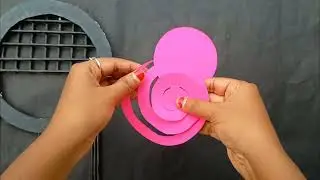 Colour paper flower craft//wall hanging waste items craft#beautiful #homedecor #diy #RK craft 