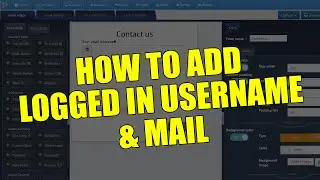 How to add logged in Username And Mail
