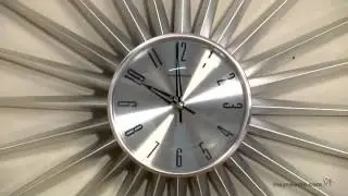 George Nelson Silver Metal Sunburst Clock - Product Review Video