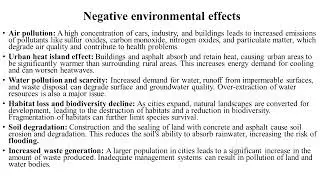 The Effect of Urbanization on Environment