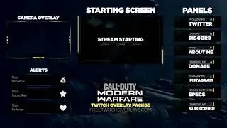 Call of Duty Modern Warfare 2019 Twitch overlay streaming package