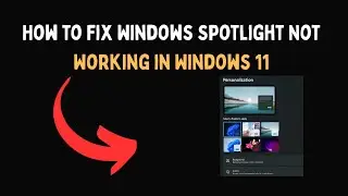 How to Fix Windows Spotlight Not Working in Windows 11