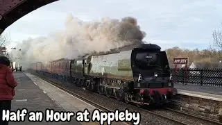 Half an Hour at (452) - Appleby in Westmoreland Railway Station 10.02.2024 - & bonus steam footage