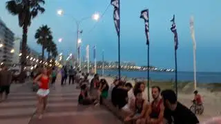 Party at Playa de los Pocitos, Montevideo, Uruguay