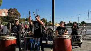 Hitoe - Taiko performance at Live At The Wharf Community Xmas Concert - @HikaruDaiko