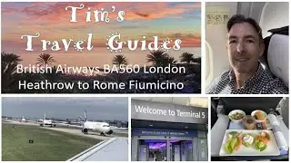 British Airways flight BA560 London Heathrow to Rome Fiumicino airport - Club Europe