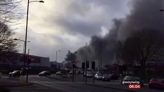 Industrial bakery fire in Wakefield (UK) - BBC News - 2nd February 2020
