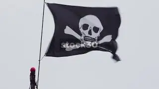 Skull And Crossbones Flag, Scarborough, UK