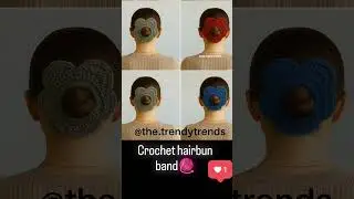 crochet hairbun band #shortvideo #trending #handmadevibes