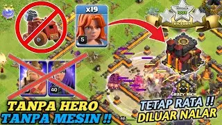 TANPA HERO DAN TANPA MESIN BASE APAPUN RATA !! TH 10 MASS VALKYRIE  Bowler ||Clash Of Clans