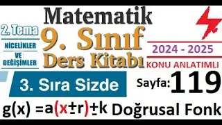 9. Sınıf Matematik Ders Kitabı sayfa 119 | 2. Tema | Nicelikler ve Değişimler | 3. Sıra Sizde Testi