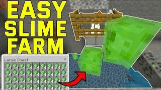 Простая ферма слаймов для Minecraft Bedrock 1.21+ (Bedrock, MCPE, PS4, Xbox)