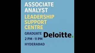Deloitte USI | Associate Analyst | Hyderabad