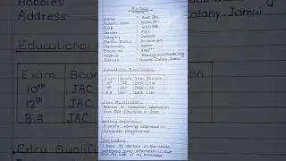 Bio-data #letter #biodata #resume #essy