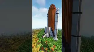 Minecraft Space Shuttle built #builds #shorts #minecraft