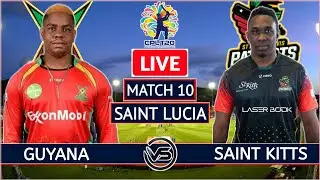 CPL 2022: Guyana Amazon Warriors vs Saint Kitts & Nevis Patriots Live | GUY vs SKN Live Commentary