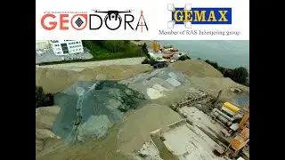 GeoDORA | GEMAX | UAV photogrammetry-stockpile volume calculation | PointCloud | Digital orthophoto