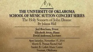 The Holy Sonnets of John Donne - Sutton Concert Series World Premiere