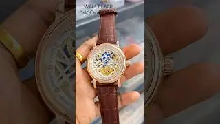 Men's Fully Automatic Watch with High Quality Leather belt #india #fashion #watch #gadgets #viral