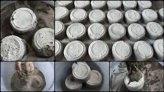 ASMR:pure cement coated with white cement cakes crumble dry+water+dipping/oddlysatisfying