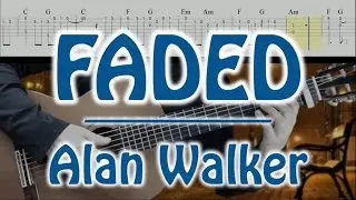 FADED _ ALAN WALKER ( tuto guitar _ fingerstyle cover _ with TAB ) LAP