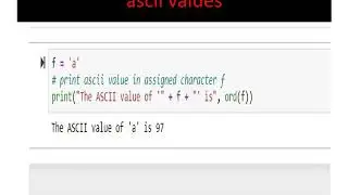 python program to find ascii value