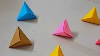 3d triangle. easy paper craft try this.#origami
