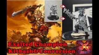 Exalted Champion Conversion #blessofkhorne #warhammer #khorne #chaos #kitbash #conversion #miniature