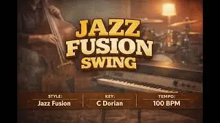 C Dorian Jazz Fusion Backing Track (100 BPM) - Rhodes & Bass Tight Rhythm Loop [No Lead]